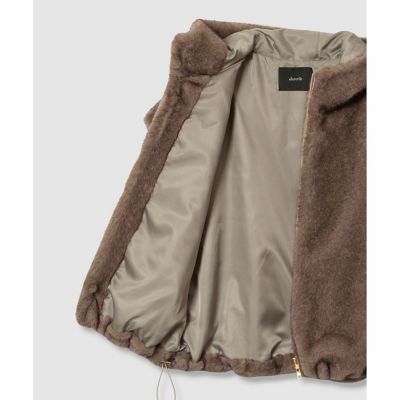 フェイクミンクファーフーディーブルゾン | allureville (Women
