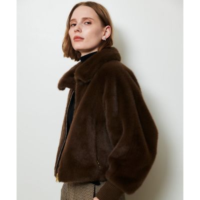 新品 allureville 2025ss フェイクミンクファーブルゾン フェイク 