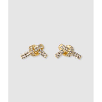 ＜allureville (Women)＞リボンビジューピアス