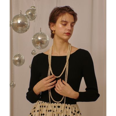 ＜allureville (Women)＞３連フェイクパールネックレス