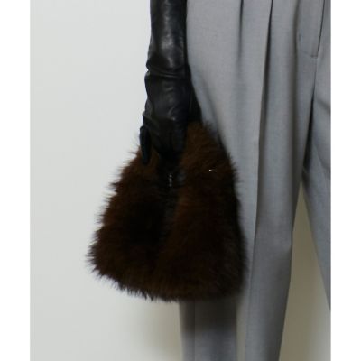 allureville (Women)/アルアバイル ヘアリーミニ ハンドバッグ 81ブラウン 【三越伊勢丹/公式】