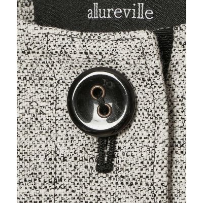ミックスツイードノーカラージャケット | allureville (Women