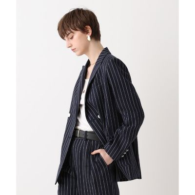 リネン 麻100％ ストライプ ローブコート ダークネイビー 羽織 シャツ CHISHIRO/チシロ 国産天日干しリネンローブコート - リネン服と暮らし