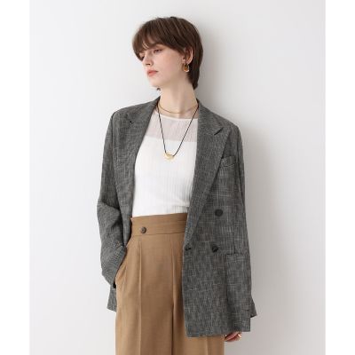 770未使用級✨アルアバイル カラミダブルコンパクトジャケット ブラック トリッカーカラミダブルジャケット | allureville (Women