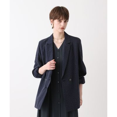 ＜allureville (Women)＞シアーストライプジャケット