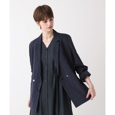 [アウール] リンクスニットストライプジャケット from/Oon. | ○ Linen Stripe Jacket × Knit Leggings ○ vintageの