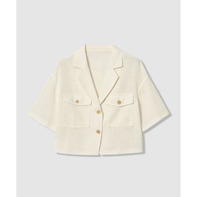 ＜allureville (Women)＞【送料無料】カラミショートジャケット