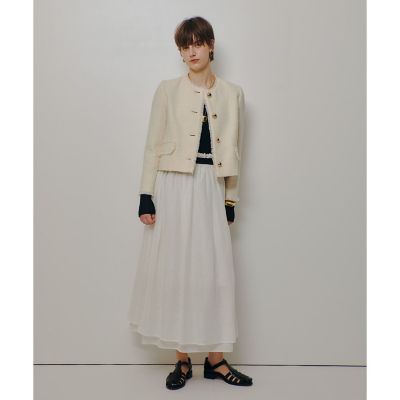 allureville ツイードノーカラージャケット allureville（アルアバイル） ジャケット ノーカラージャケット
