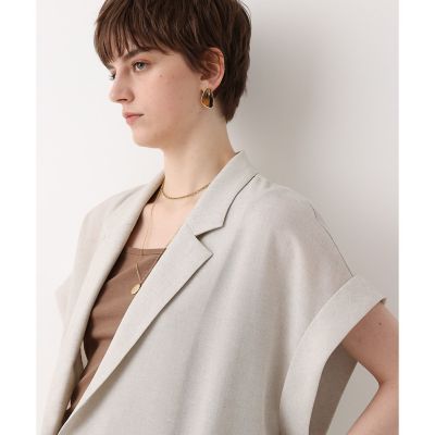 ＜allureville (Women)＞◇スラブメッシュフレンチスリーブジャケット