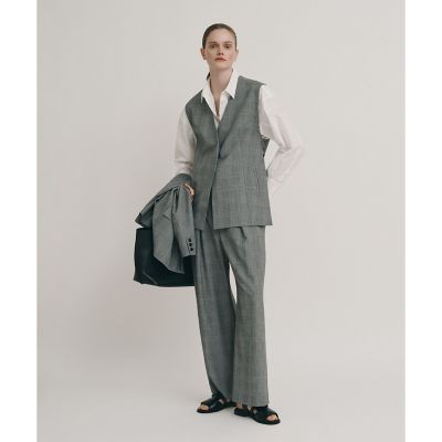 ＜allureville (Women)＞ディープタックチェックパンツ