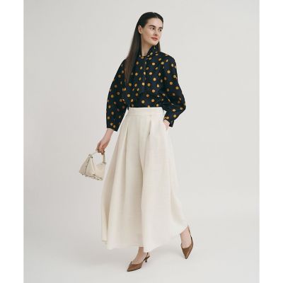 ＜allureville (Women)＞カラミフレアスカートパンツ