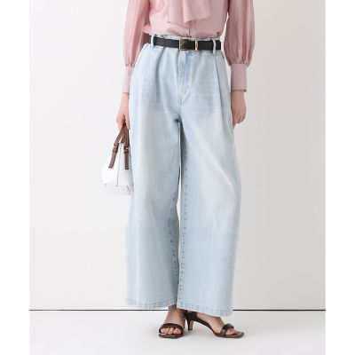 ブリーチデニムワイドレッグパンツ | allureville (Women