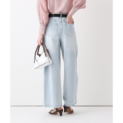 ブリーチデニムワイドレッグパンツ | allureville (Women 