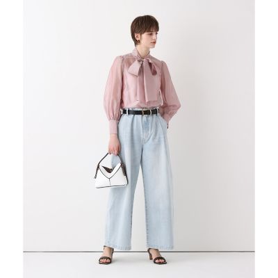 ブリーチデニムワイドレッグパンツ | allureville (Women