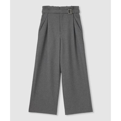 ＜allureville (Women)＞ウールライクフランネルヨークレスパンツ