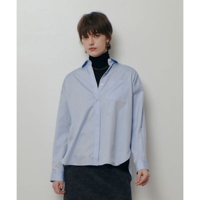 ＜allureville (Women)＞コットンオックスラウンドヘムシャツ