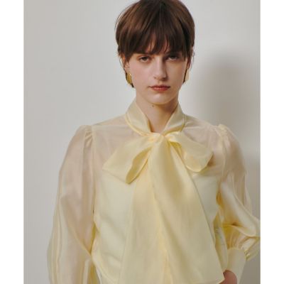 ＜allureville (Women)＞オーガンザボウブラウス