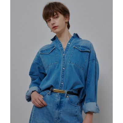 バックレイヤードデニムシャツ | allureville (Women)/アルアバイル