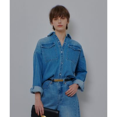 バックレイヤードデニムシャツ | allureville (Women)/アルアバイル
