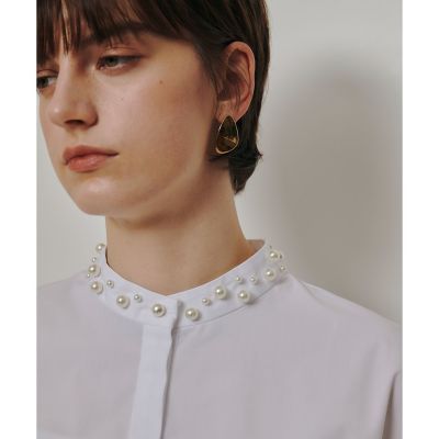 ＜allureville (Women)＞パールカラーコクーンブラウス