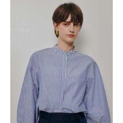 ＜allureville (Women)＞パールカラーロンストコクーンブラウス