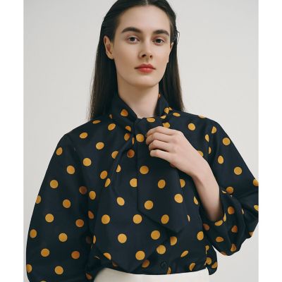 ＜allureville (Women)＞ポルカドットブラウス