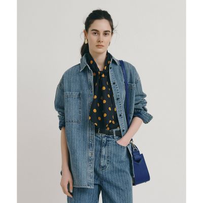 ＜allureville (Women)＞【ＡＴＥＬＩＥＲ　Ｌｉｎｅ】デニムビッグポケットシャツ