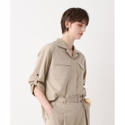＜allureville (Women)＞フィブリルターンバックシャツ