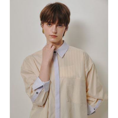 ＜allureville (Women)＞〈ＷＥＢ・一部店舗別注〉クレイジーストライプシャツ