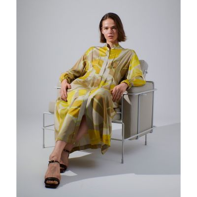 ＜allureville (Women)＞ＦＡＳＡＣリーフプリントギャザーワンピース