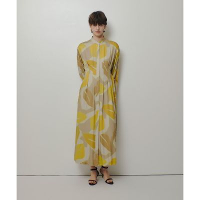 FASACリーフプリントギャザーワンピース | allureville (Women