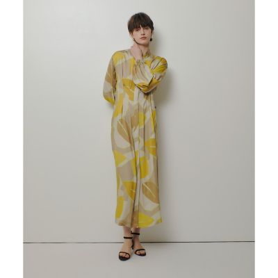 FASACリーフプリントギャザーワンピース | allureville (Women