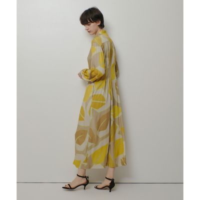 FASACリーフプリントギャザーワンピース | allureville (Women