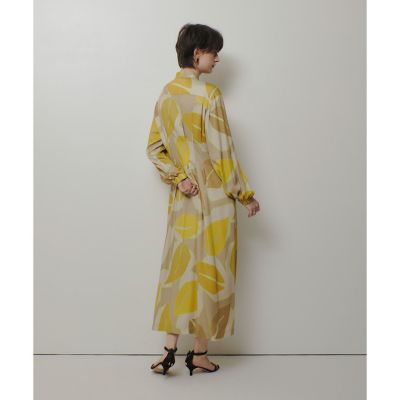 FASACリーフプリントギャザーワンピース | allureville (Women