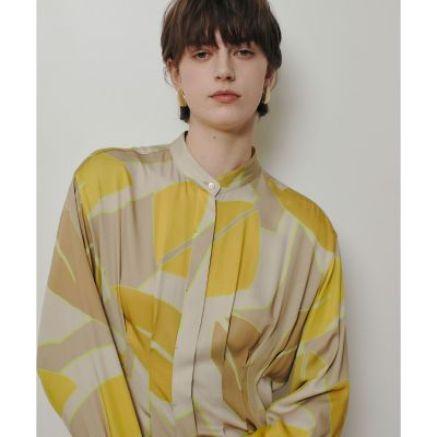 FASACリーフプリントギャザーワンピース | allureville (Women