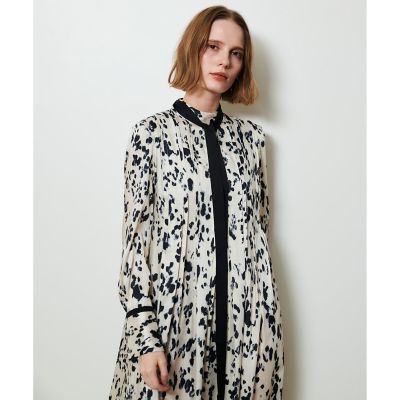 OFFICINAプリーツフレアワンピース | allureville (Women