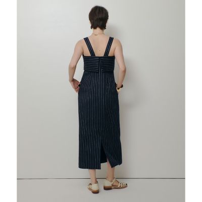 リネンストライプジャンパーワンピース | allureville (Women