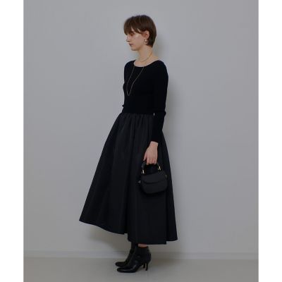 タフタドッキングニットワンピース | allureville (Women