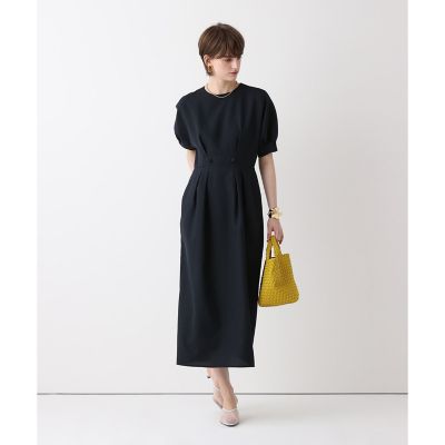 allureville アルアバイル　テトリネンラインワンピース リネンライクタッキングワンピース | allureville (Women