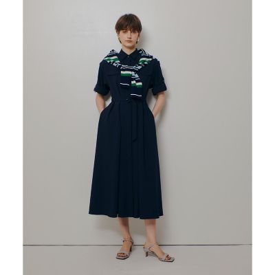 ＜allureville (Women)＞サッカーターンバックワンピース