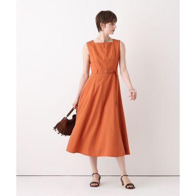 スクウェアデザインフレアワンピース | allureville (Women