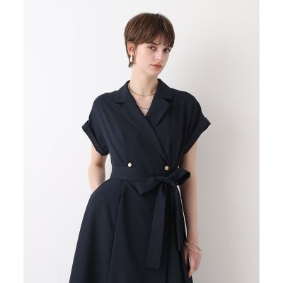 ＜allureville (Women)＞フレンチスリーブラップワンピース