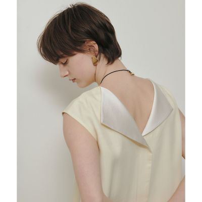 ＜allureville (Women)＞レーヨンバックオープンワンピース
