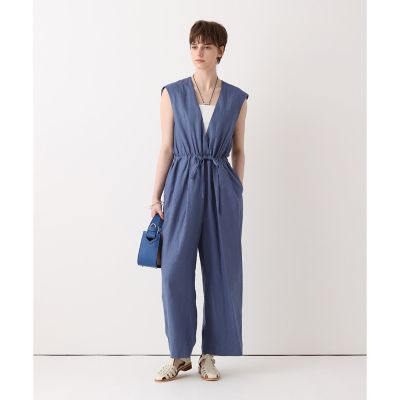 【びわさん専用】TALANTON ネイビー　パイソン　未使用美品 リネンVカラーコンビネゾン | allureville (Women)/アルアバイル