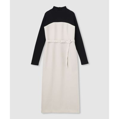 ＜allureville (Women)＞スラブオックステレココンビワンピース