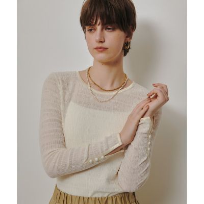 ＜allureville (Women)＞ランダムシャーリングプルオーバー