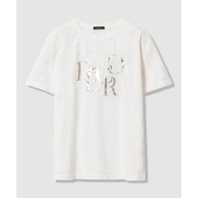 ＜allureville (Women)＞ＤＥＣＯＲ箔ロゴＴシャツ