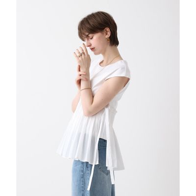 刺繍プリーツペプラムプルオーバー | allureville (Women