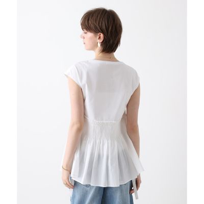刺繍プリーツペプラムプルオーバー | allureville (Women