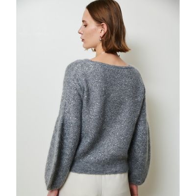 モヘヤ混スパンコールプルオーバー | allureville (Women